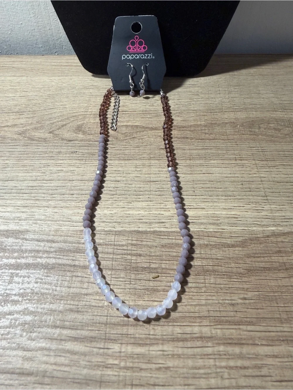 Paparazzi Rose and Mauve Beaded Layer Necklace